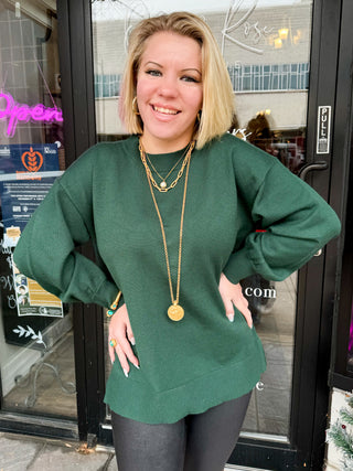 Evergreen Slouchy Sweater