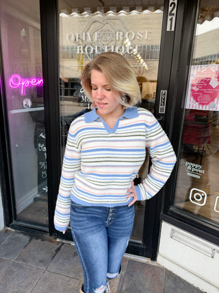 Meadow Lines Striped Sweater