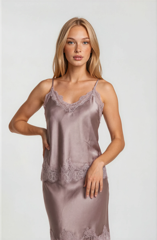Eleanor Lace Cami in Champagne