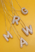 Initial Pave Bubble Necklace