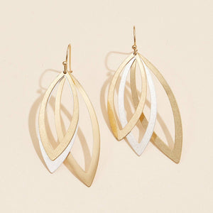 Elegant Layered Leaf Earrings