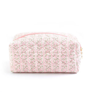 Avery Quilted Floral Cosmetic Bag