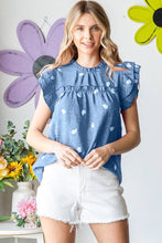 In Bloom Top in Denim Blue