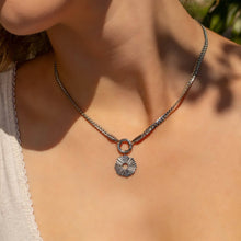 18K Gold Curb Charm Holder Necklace