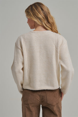 Juliette Floral Embroidered Sweater Cardigan