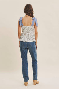Romantic Florals Smocked Top