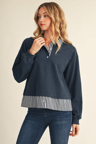 Bianca Top in Navy
