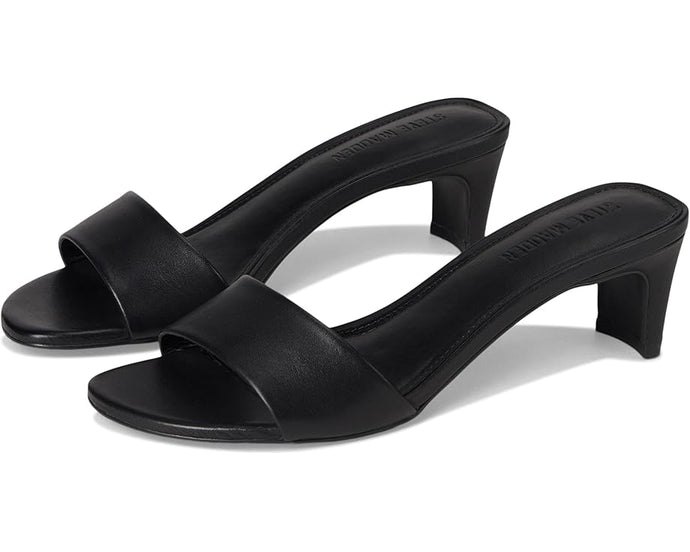 Patsy Black Leather Heel