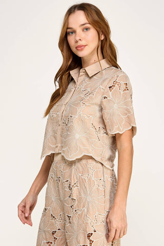 Audrey Floral Lace Blouse