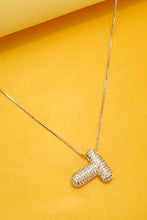 Initial Pave Bubble Necklace
