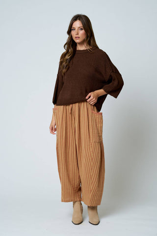 Bria Knit Top in Brown