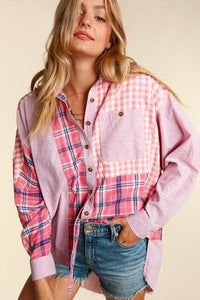 Pretty In Pink Oversized Button Down