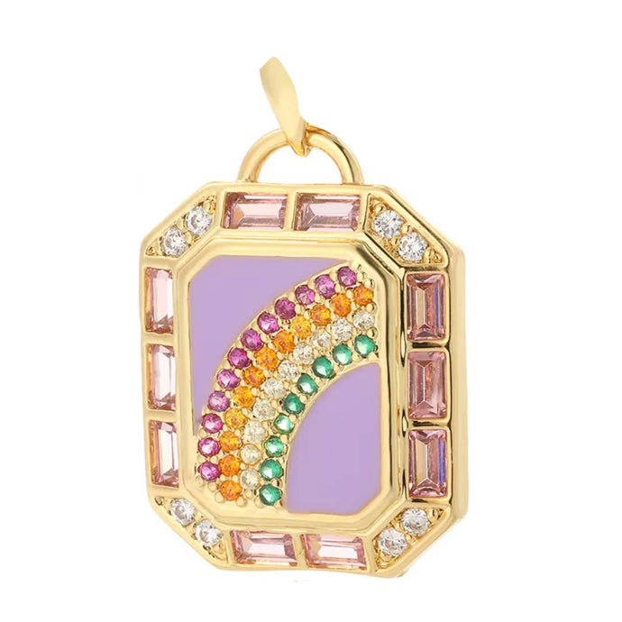 Purple Rainbow Charm