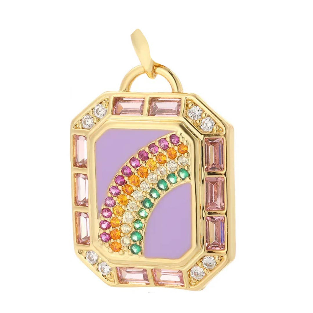 Purple Rainbow Charm