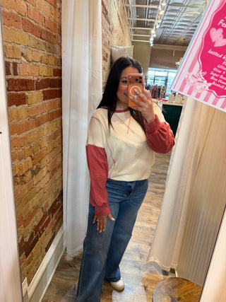 Your Valentine Color Block Pullover