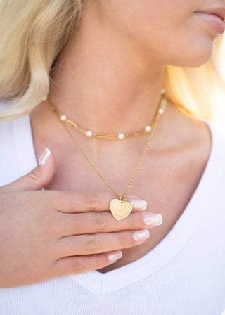 Pearl Paperclip Necklace
