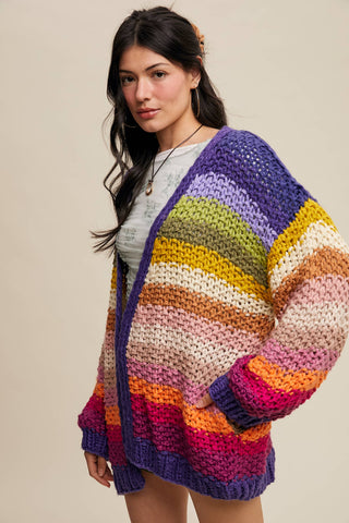 Rainbow Crochet Cardigan