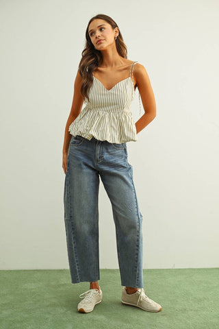 Olivia Stripe Balloon Top