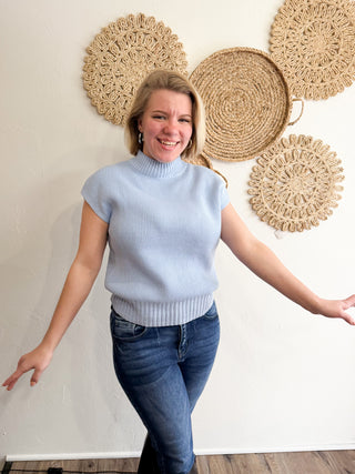 Anna Mock Neck Pullover Sweater