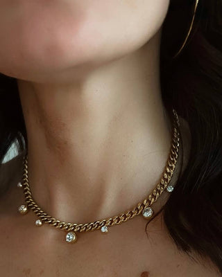 Chloe Crystal Cuban Chain Necklace