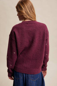 Auburn Embroidered Knit Sweater
