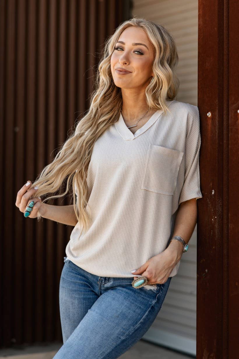 In My Everyday Waffle Knit Top