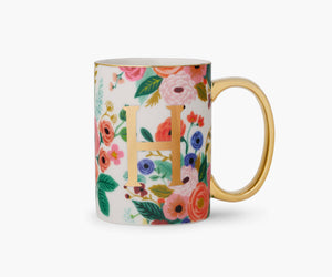 Garden Party Porcelain Monogram Mug