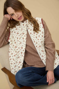 Jess Floral Quilted Puffer Vest