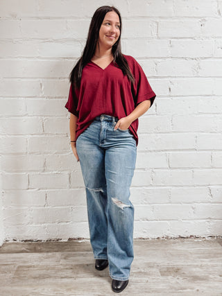 Andrea Top in Burgundy
