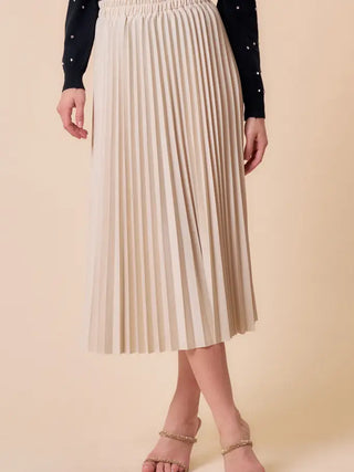 Kendra Pleated Midi Skirt