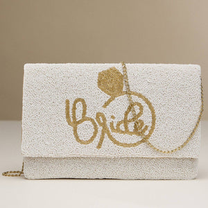 Beaded Bride Clutch Purse