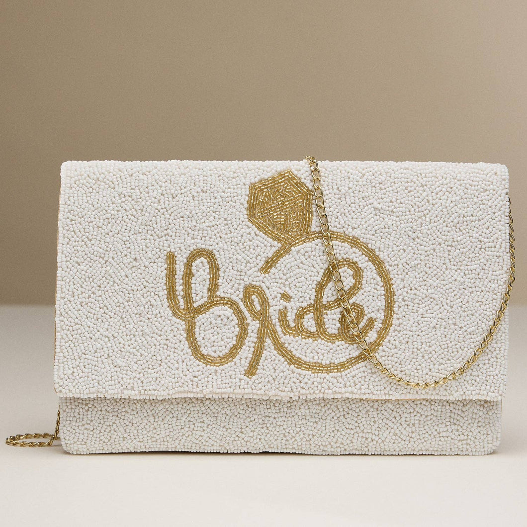 Beaded Bride Clutch Purse