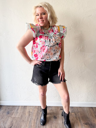 Ivy Ruffled Floral Top