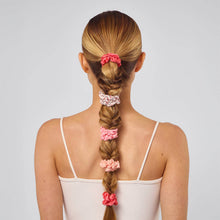 Ruched Satin Scrunchies 5pc Set - Assorted Cherry Blossom