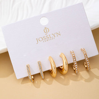 June Huggie Hoop Trio Earrings