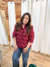 Lucia Heart Jacquard Ruffle Trim Top