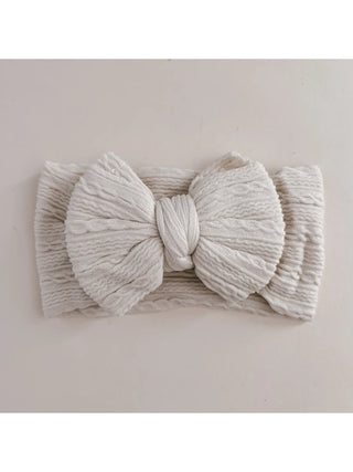 Luna + Luca Stretch Bow Headband - Cream