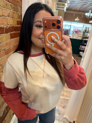 Your Valentine Color Block Pullover