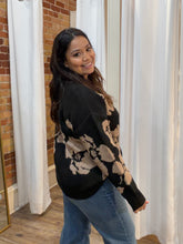 Evening Meadow Knit Sweater in Black