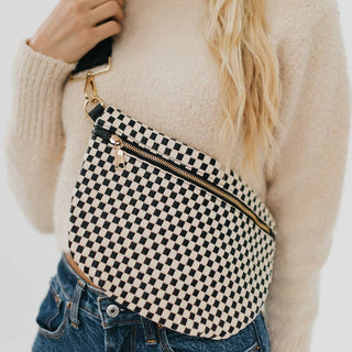 Westlyn Woven Bum Bag in Metallic Gunmetal