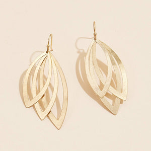 Elegant Layered Leaf Earrings