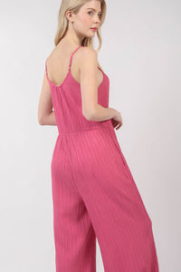 Blake Wide Leg Jumpsuit in Pink