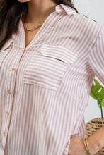 Sofia Lightweight Striped Top in Pink