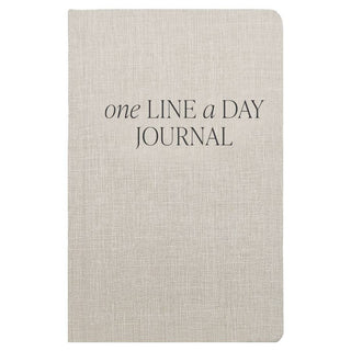 One Line A Day Fabric Journal - Tan