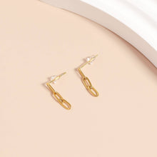 Gold Paperclip Earrings