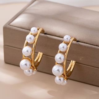 Mae Pearl Hoop Earrings
