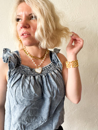 Millie Denim Top