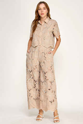 Audrey Floral Lace Pants