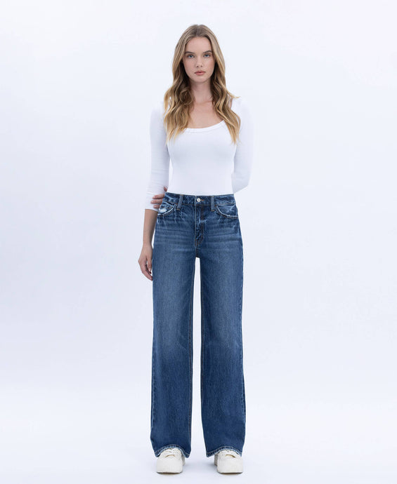 Clare 90'S Super High Rise Wide Leg Jeans