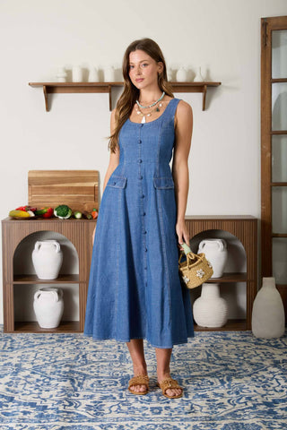 Frankie Denim Midi Dress